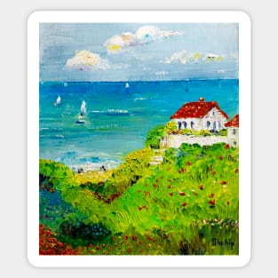 House by the sea in the south Sticker